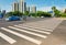 pedestrian crossing zebra crosswalk city street