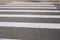 Pedestrian crossing the zebra road
