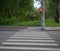 Pedestrian crossing zebra with traffic lights