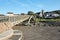 Pedestrian footbridge at Aberaeron, Ceredigion, Wales, UK