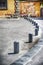 Pedestrian footpath with metal boundary in Pisa