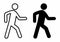 Pedestrian icons set