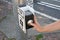 A pedestrian light switch with voice guidance and comprehensive operating instructions. Pedestrian presses the button