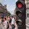 Pedestrian lights in Paris, France