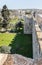 Pedestrian part of the city wall near the New Gate in old city of Jerusalem, Israel