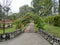 Pedestrian path in a public park. Providing comfort for the public to stroll or have fun in the public park.