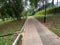 Pedestrian path in a public park. Providing comfort for the public to stroll or have fun in the public park.