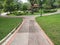 Pedestrian path in a public park. Providing comfort for the public to stroll or have fun in the public park.