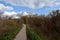 Pedestrian road through the Raspberry ravine in the city of Ryazhsk. Ryazan region