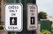 Pedestrian signal for crossing street in downtown Houston. Traffic sign for walking safety and awareness. Cross only on signal