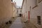 Pedestrian street with archway in Tallinn