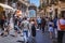 Pedestrian street in Taormina city