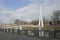 Pedestrian suspension bridge in Kharkov