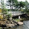 Pedestrian timber bridge on the Valaam island.