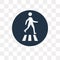 Pedestrian vector icon isolated on transparent background, Pedestrian transparency concept can be used web and mobile