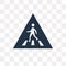 Pedestrian vector icon isolated on transparent background, Pedestrian transparency concept can be used web and mobile