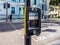 Pedestrian wait sign in London, hdr