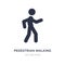 pedestrian walking icon on white background. Simple element illustration from Sports concept