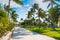 Pedestrian walkway in Lummus Park in Miami Beach