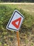 Pedestrian Yield Sign on a Hiking Trail