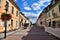 Pedestrian Zone of The City Schwedt at a Sunny Summer Day, Uckermark, Germany, Europe