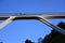 Pedestrians bridge over hills in Nizhny Novgorod, Russia.