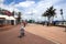 Pedestrians and Cyclists on Promenade, Durban South Africa