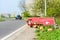 Pedestrians Footpath Closed Roadworks signs UK motorway