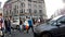 pedestrians friends crossing street on Oxford Circus