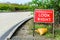 Pedestrians Look Right Roadworks sign on UK motorway