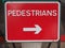 pedestrians road sign