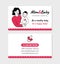 Pediatric clinic mom and baby visit card