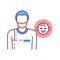 Pediatric surgeon color line icon. Doctor for children. Medical service and treatment children. Pictogram for web page, mobile app