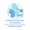 Pediatric traumatology and orthopedics concept icon