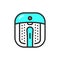 Pedicure electric instrument color line icon. Isolated vector element