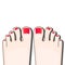 Pedicure Female Fingers Vector Illustration Of Female Feet Isolated On White Background