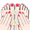 Pedicure Female Fingers Vector Illustration Of Female Feet Isolated On White Background