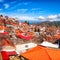 Pedoulas village in Troodos mountains, Cyprus, panoramic view