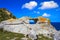 Pedra da Campa stone hole in Islas Cies islands