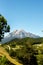 Pedraforca mountain seen from the village of Gisclareny, Bergada, Barcelona, Spain.