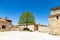 Pedraza, Castilla Y Leon, Spain: a lonely tree in Plaza del Ganado.