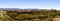 Pedraza, Castilla Y Leon, Spain: panorama of Pedraza village from Mirador the Tungueras, with the Sierra de Guadarrama behind.