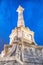 Pedro IV Obelisk at sunset in Rossio Square, Lisbon