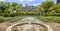 Pedro Luis Alonso gardens and the Town Hall building in Malaga,