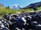 Peek a boo view of Mount Baker from Heliotrope Creek
