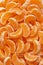 Peeled clementine wedges