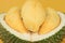 Peeled durian