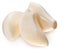 Peeled garlic cloves isolated.