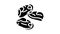 peeled mussel glyph icon animation