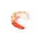 Peeled shrimp on white background